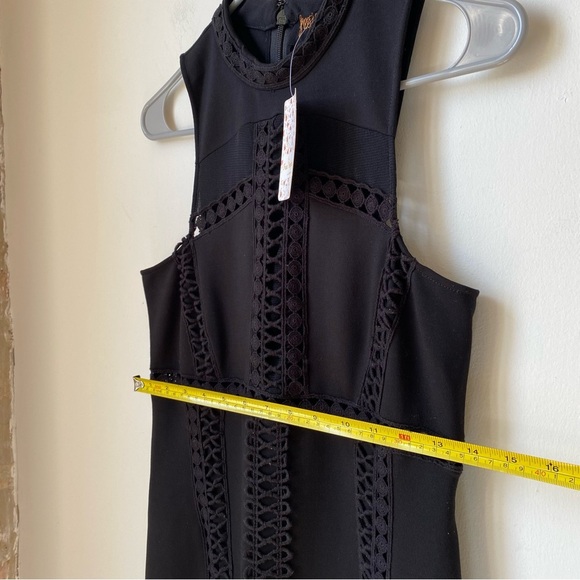NWT Free People Sky Scraper Bodycon Crochet Mini Dress Size S Black Cocktail - Picture 13 of 15
